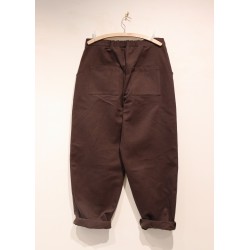 Trousers 01, dark brown cotton canvas