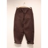 Trousers 01, dark brown cotton canvas