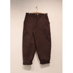 Trousers 01, dark brown cotton canvas