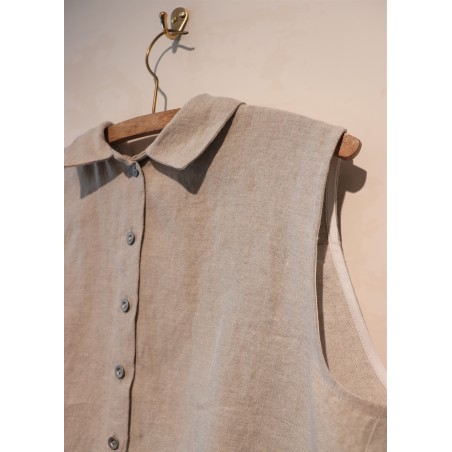 Shirt 07, beige linen