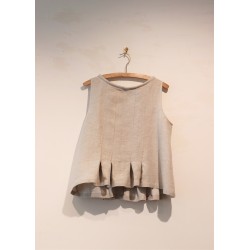 Blouse 09, beige linen