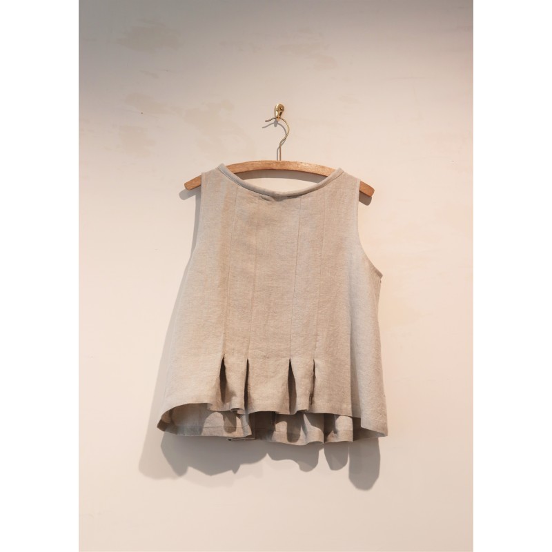 Blouse 09, beige linen