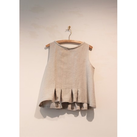 Blouse 09, beige linen