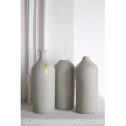 Vase simple beige et or