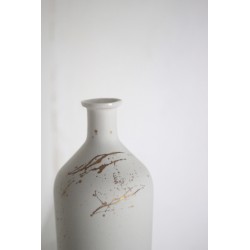 Vase simple beige et or