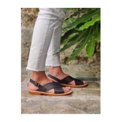 Sandals Uzes, black leather