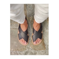 Sandals Uzes, black leather