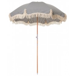 Beach umbrella, navy stripes