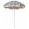 Beach umbrella, navy stripes