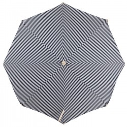 Beach umbrella, navy stripes