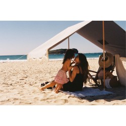 Parasol de plage, blanc antique