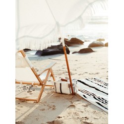 Parasol de plage, blanc antique