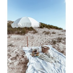 Parasol de plage, blanc antique