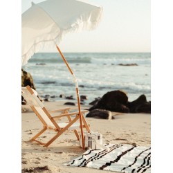 Parasol de plage, blanc antique