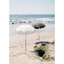 Parasol de plage, blanc antique