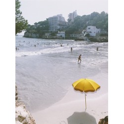 Holiday beach umbrella, antique white