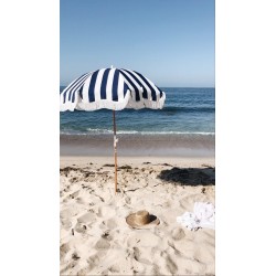 Holiday beach umbrella, navy crew stripes