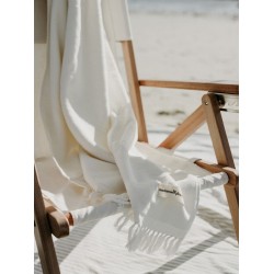 Parasol de plage, blanc antique