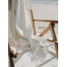 Serviette de plage, blanc antique