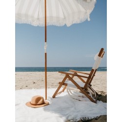 Parasol de plage, blanc antique