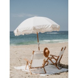 Parasol de plage, blanc antique