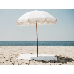 Parasol de plage, blanc antique