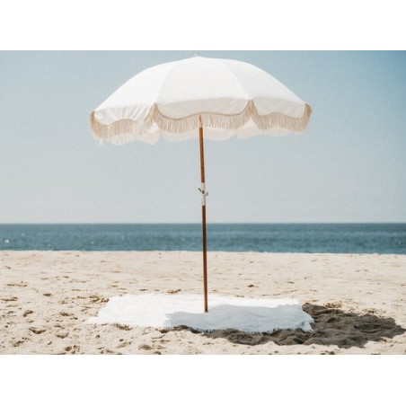 Parasol de plage, blanc antique