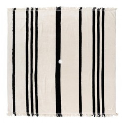 Beach blanket, black stripes