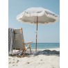 Beach umbrella, navy stripes