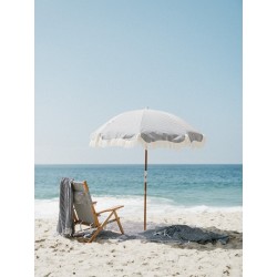 Parasol de plage, blanc antique