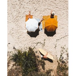 Parasol de plage, blanc antique