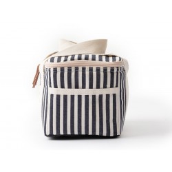 mini cooler, navy bleu stripes