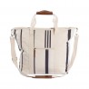 Cooler tote bag, black stripes