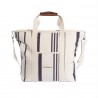 Cooler tote bag, black stripes