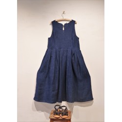 Dress 13, heavy indigo linen