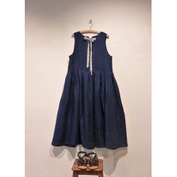 Robe 13, lin épais indigo