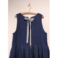 Robe 13, lin épais indigo