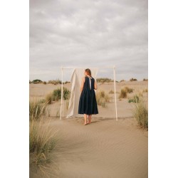 Dress 13, heavy indigo linen