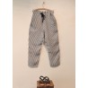 Uniform straight trousers, light stripes linen