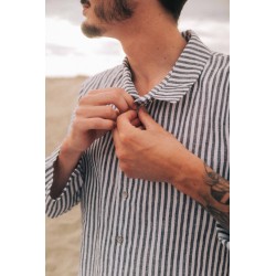 Mixt shirt, light stripes linen