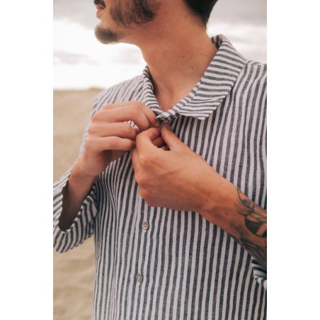 Mixt shirt, light stripes linen