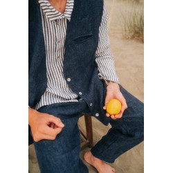 Mixt shirt, light stripes linen