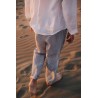 Man shirt, white linen