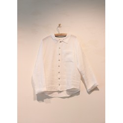 Man shirt, white linen