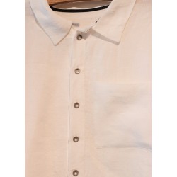 Man shirt, white linen