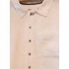 Chemise mixte, lin blanc