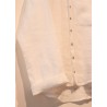 Chemise mixte, lin blanc