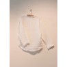 Chemise mixte, lin blanc