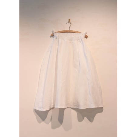 Long skirt, white linen