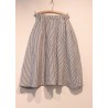 Long skirt, light stripes linen